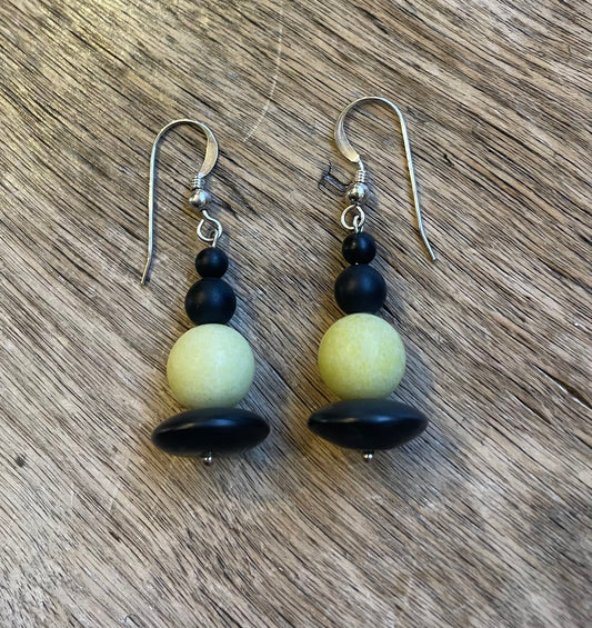 Earrings Lemon Jade and Agate