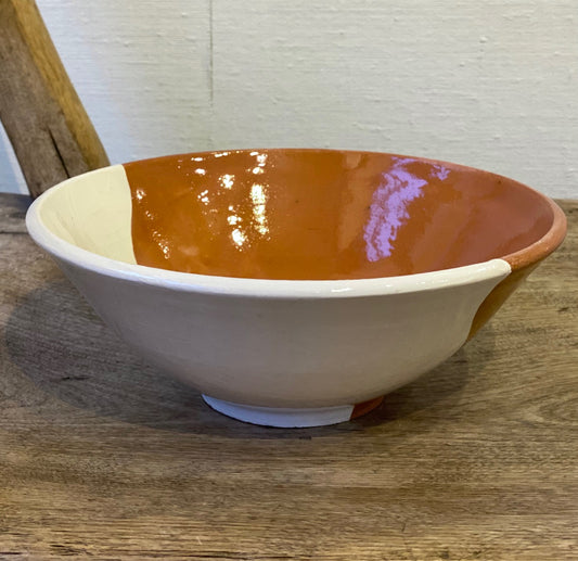 Glaze detail terracotta bowl