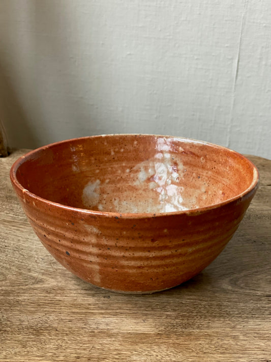 Orange Shino Bowl, Iona Ceramics